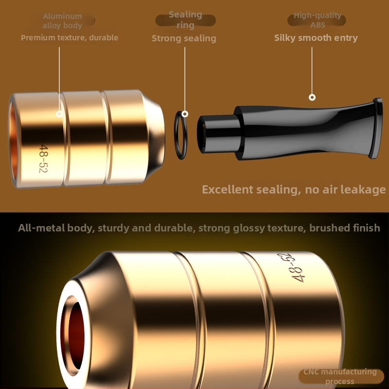 Αλουμινένιο στόμιο για πούρα, σετ δώρου 4 τεμαχίων, στυλ light luxury, νέο κινεζικό στυλ, δυνατότητα προσαρμογής