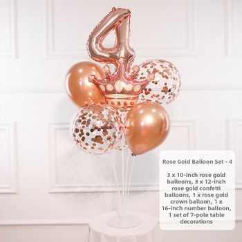 Rođendanska kolona balona s brojevima 0–9, aluminijska folija, pogodna za prve rođendane i sportske događaje