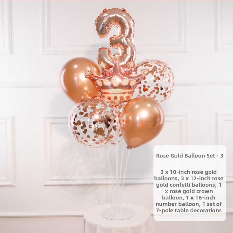 Rođendanska kolona balona s brojevima 0–9, aluminijska folija, pogodna za prve rođendane i sportske događaje