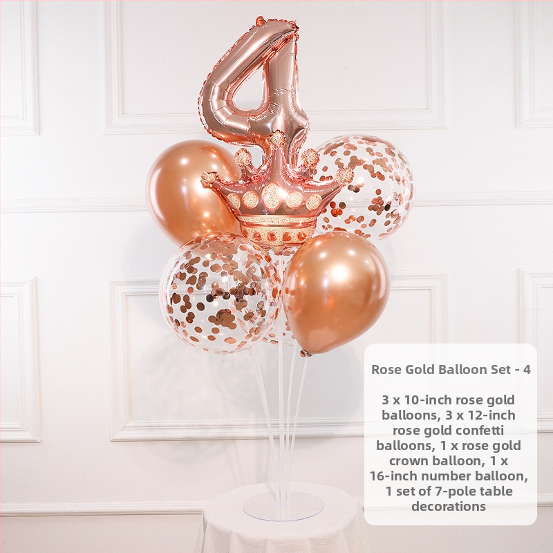 Rođendanska kolona balona s brojevima 0–9, aluminijska folija, pogodna za prve rođendane i sportske događaje