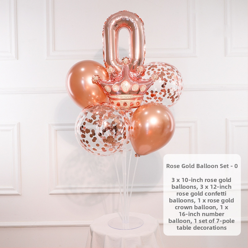 Rođendanska kolona balona s brojevima 0–9, aluminijska folija, pogodna za prve rođendane i sportske događaje