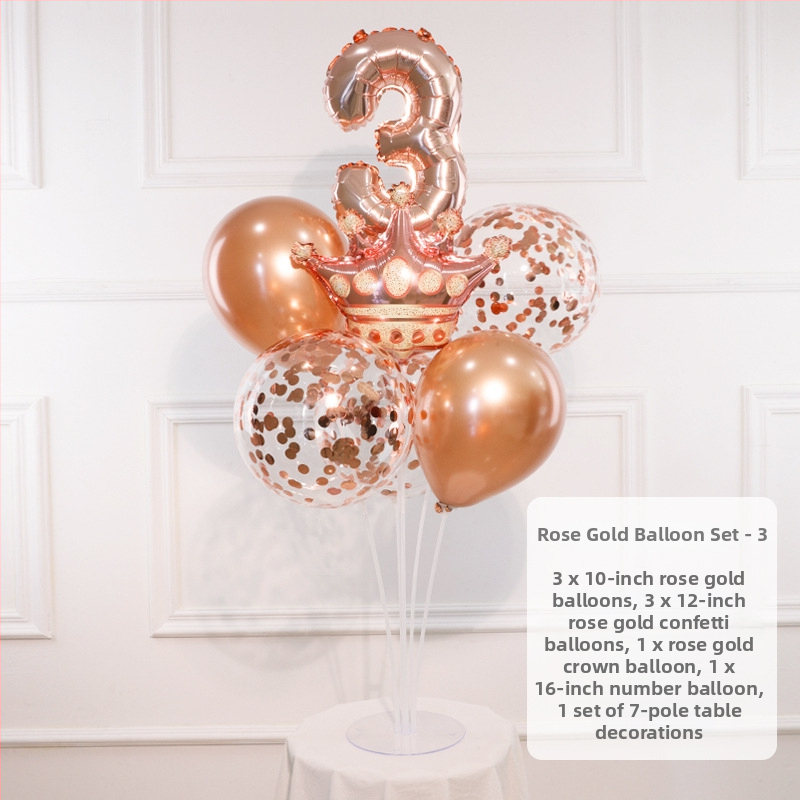 Rođendanska kolona balona s brojevima 0–9, aluminijska folija, pogodna za prve rođendane i sportske događaje