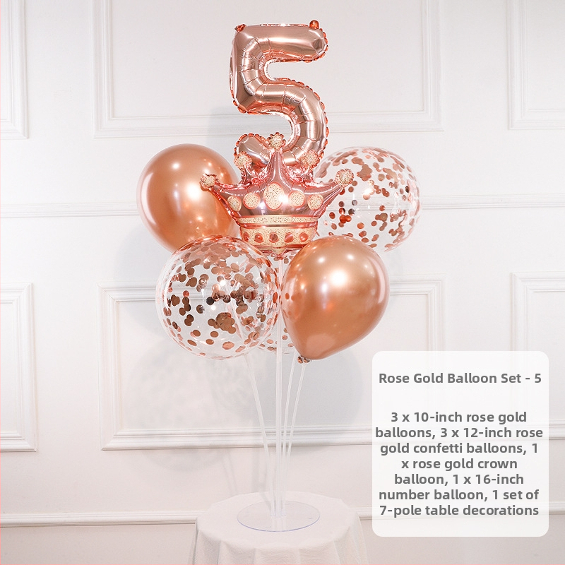 Rođendanska kolona balona s brojevima 0–9, aluminijska folija, pogodna za prve rođendane i sportske događaje