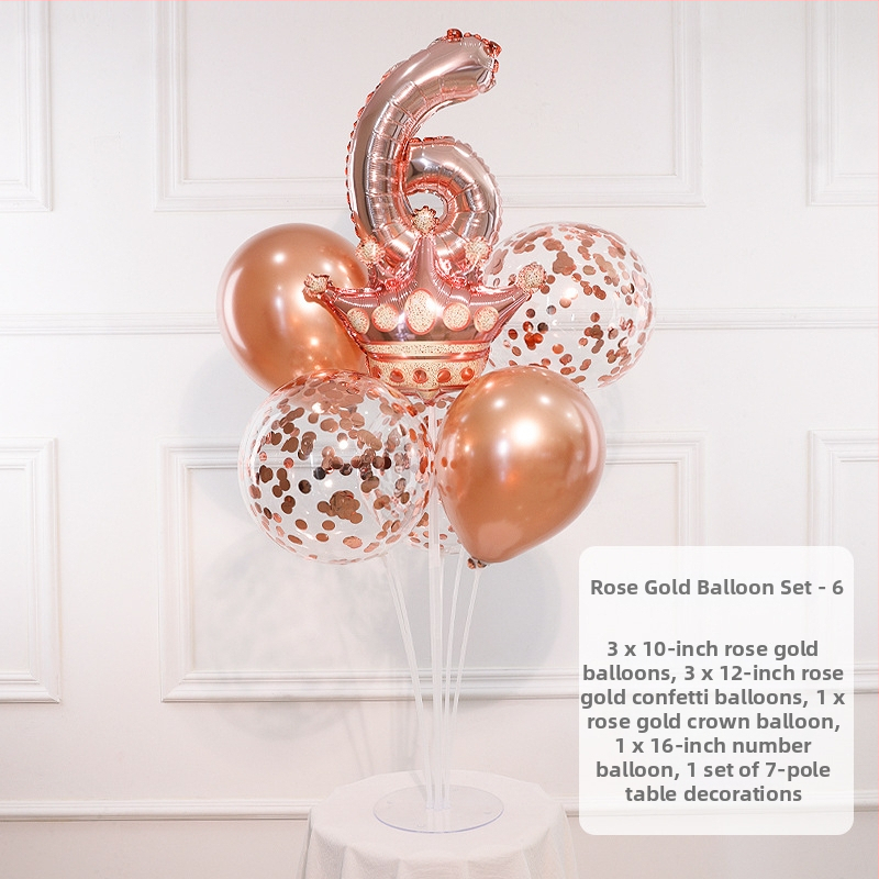 Rođendanska kolona balona s brojevima 0–9, aluminijska folija, pogodna za prve rođendane i sportske događaje