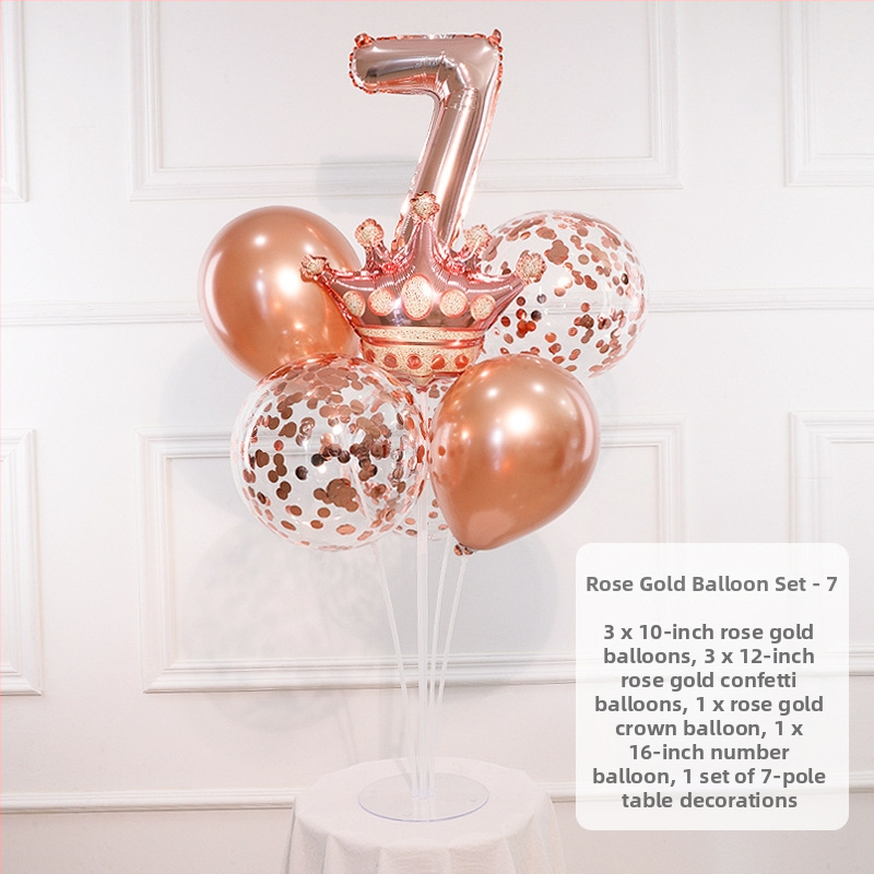 Rođendanska kolona balona s brojevima 0–9, aluminijska folija, pogodna za prve rođendane i sportske događaje