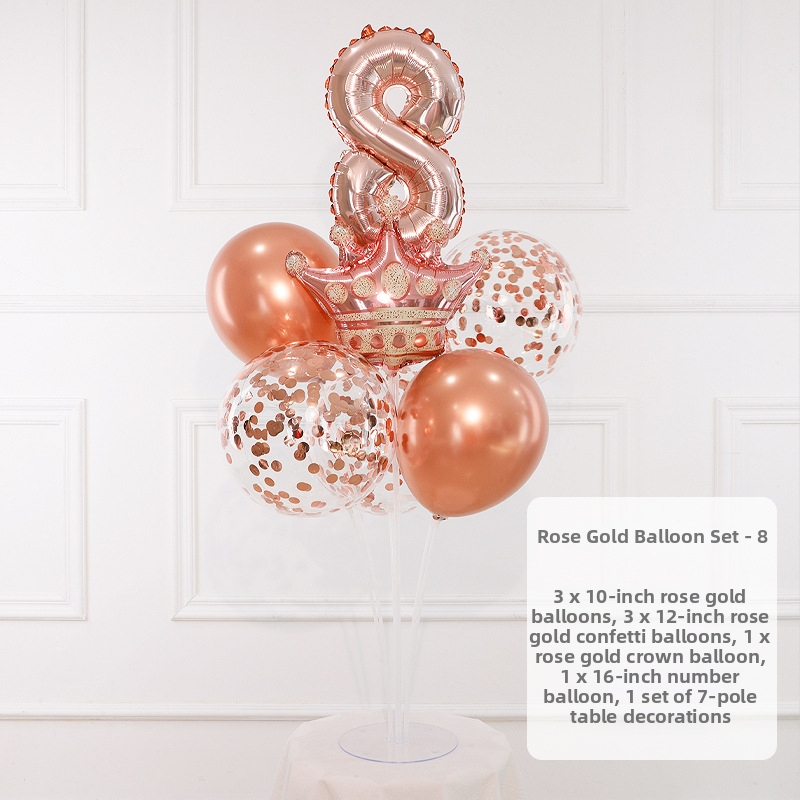 Rođendanska kolona balona s brojevima 0–9, aluminijska folija, pogodna za prve rođendane i sportske događaje