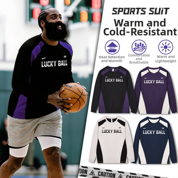 Dlhé rukávy basketbalový tréningový dres – priedušný, rýchloschnúci, 100% polyester, okrúhly výstrih, unisex