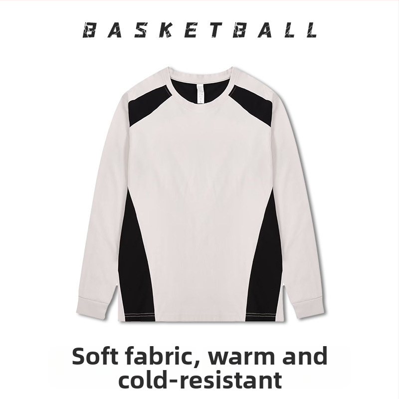 Dlhé rukávy basketbalový tréningový dres – priedušný, rýchloschnúci, 100% polyester, okrúhly výstrih, unisex