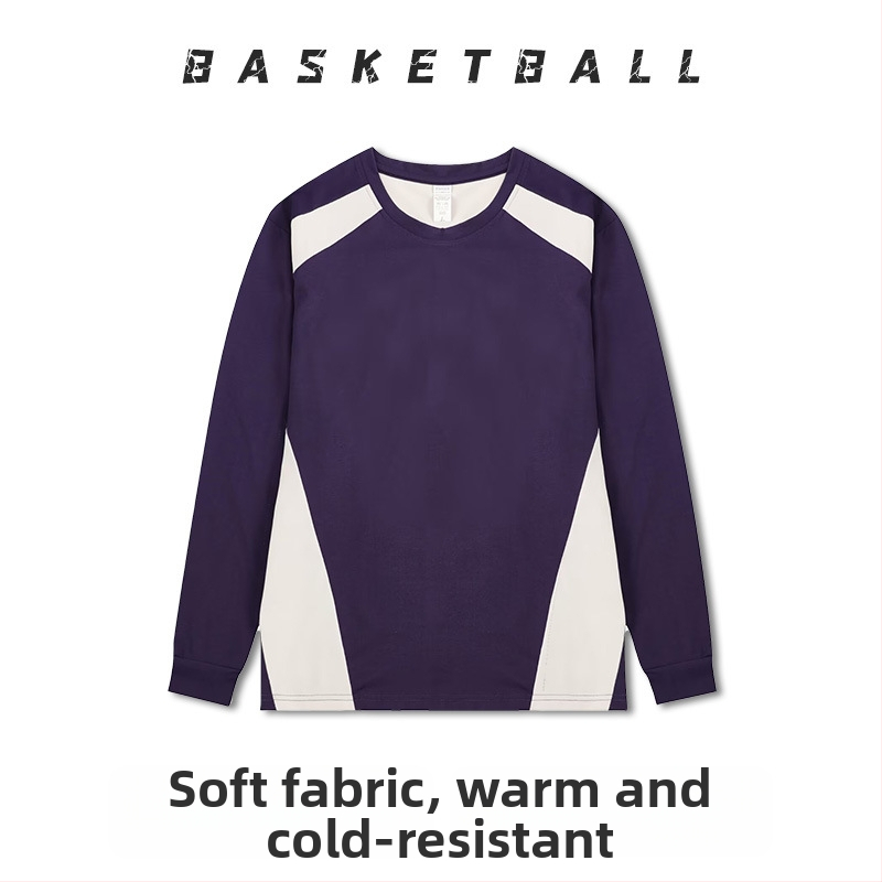 Dlhé rukávy basketbalový tréningový dres – priedušný, rýchloschnúci, 100% polyester, okrúhly výstrih, unisex