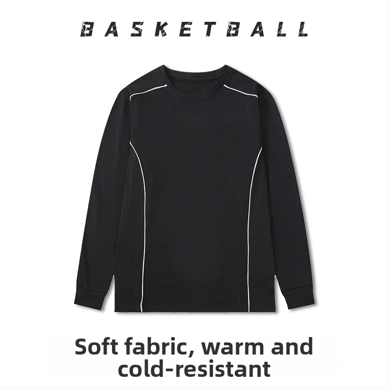 Dlhé rukávy basketbalový tréningový dres – priedušný, rýchloschnúci, 100% polyester, okrúhly výstrih, unisex