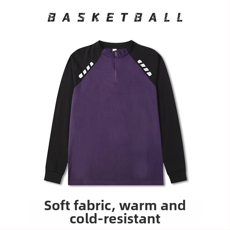 Dlhé rukávy basketbalový tréningový dres – priedušný, rýchloschnúci, 100% polyester, okrúhly výstrih, unisex