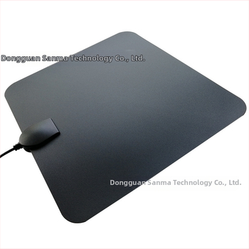 Interiérová HDTV anténa, štvorcový dizajn z tenkého filmu, príjem vo vysokom rozlíšení; OEM značka, licencovaná súkromná značka.