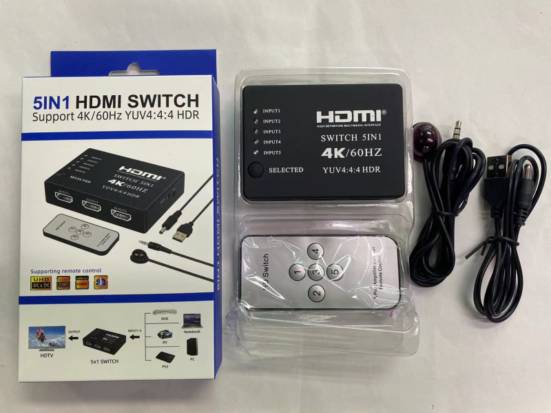 HDMI kapcsoló 4K-s TV-hez, távoli ébredéssel és energia-kezeléssel