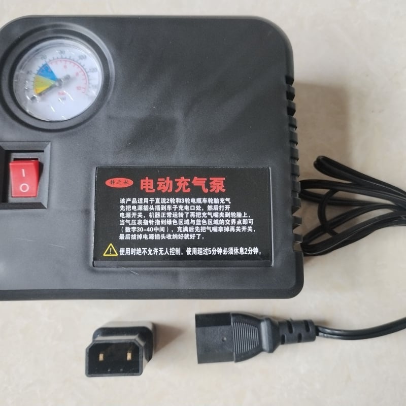 Портативна двуцилиндрова електрическа помпа за гуми за мотоциклети с цифров дисплей 48V/60V/72V