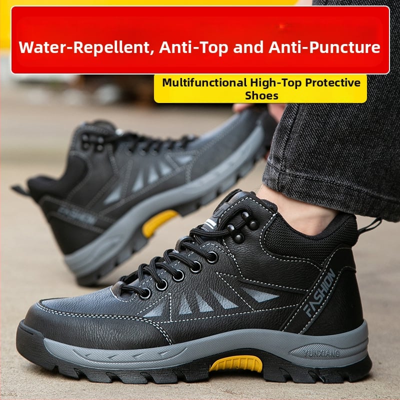 Работни обувки с висока горна част, подплата от флийс, защита от удари и пробив, изолация