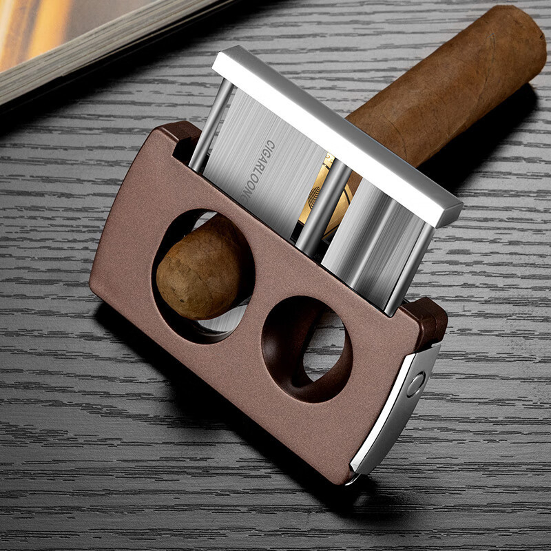 Σετ εργαλείων για πούρες: αναπτήρας πολλαπλών λειτουργιών και ψαλίδι πούρων, από ανοξείδωτο ατσάλι, κωδικός CT-24K3, στυλ Light Luxury