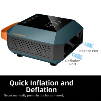 Електрическа помпа за SUP с до 20 PSI, интелигентно двустепенно надуване, двойен цилиндър, 72V, 120W, цифров дисплей