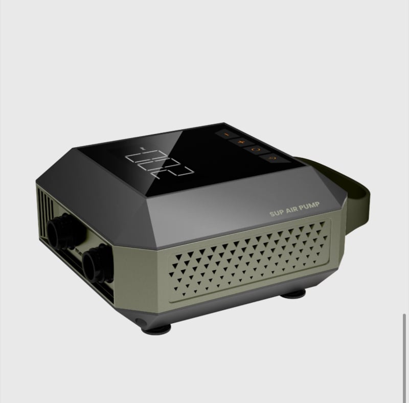 Електрическа помпа за SUP с до 20 PSI, интелигентно двустепенно надуване, двойен цилиндър, 72V, 120W, цифров дисплей