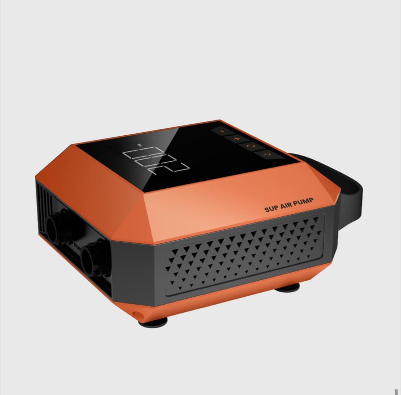 Електрическа помпа за SUP с до 20 PSI, интелигентно двустепенно надуване, двойен цилиндър, 72V, 120W, цифров дисплей