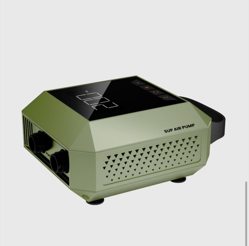 Електрическа помпа за SUP с до 20 PSI, интелигентно двустепенно надуване, двойен цилиндър, 72V, 120W, цифров дисплей