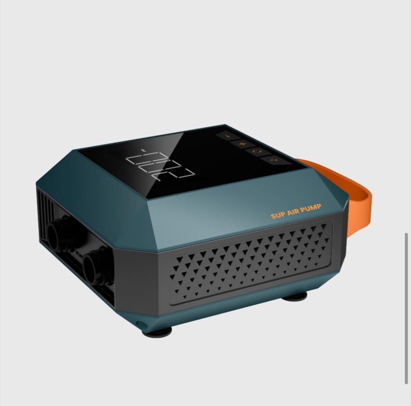 Електрическа помпа за SUP с до 20 PSI, интелигентно двустепенно надуване, двойен цилиндър, 72V, 120W, цифров дисплей