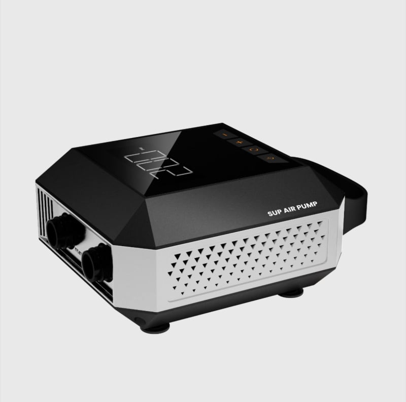 Електрическа помпа за SUP с до 20 PSI, интелигентно двустепенно надуване, двойен цилиндър, 72V, 120W, цифров дисплей