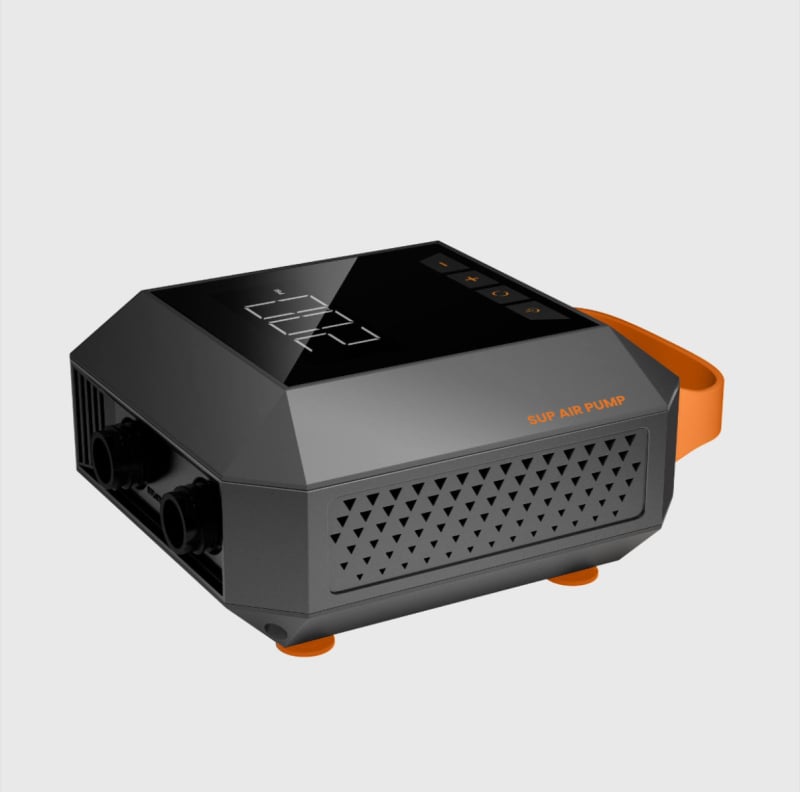 Електрическа помпа за SUP с до 20 PSI, интелигентно двустепенно надуване, двойен цилиндър, 72V, 120W, цифров дисплей