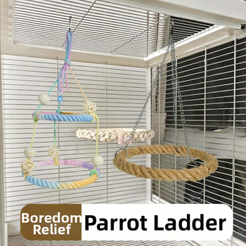 Papagáj bavlnené lano s otáčajúcou sa lezeckou oporou — pôvod: Shandong; vek: dospelý; importované: Nie; druh: vták