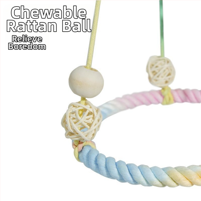 Papagáj bavlnené lano s otáčajúcou sa lezeckou oporou — pôvod: Shandong; vek: dospelý; importované: Nie; druh: vták