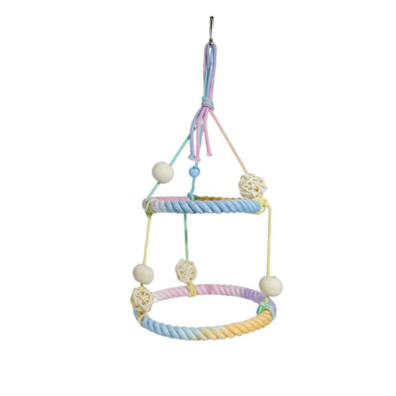 Cuier pentru papagal din sfoară de bumbac rotativ pentru cățărare — origine: Shandong; vârstă: Adult; importat: Nu; specie: Pasăre