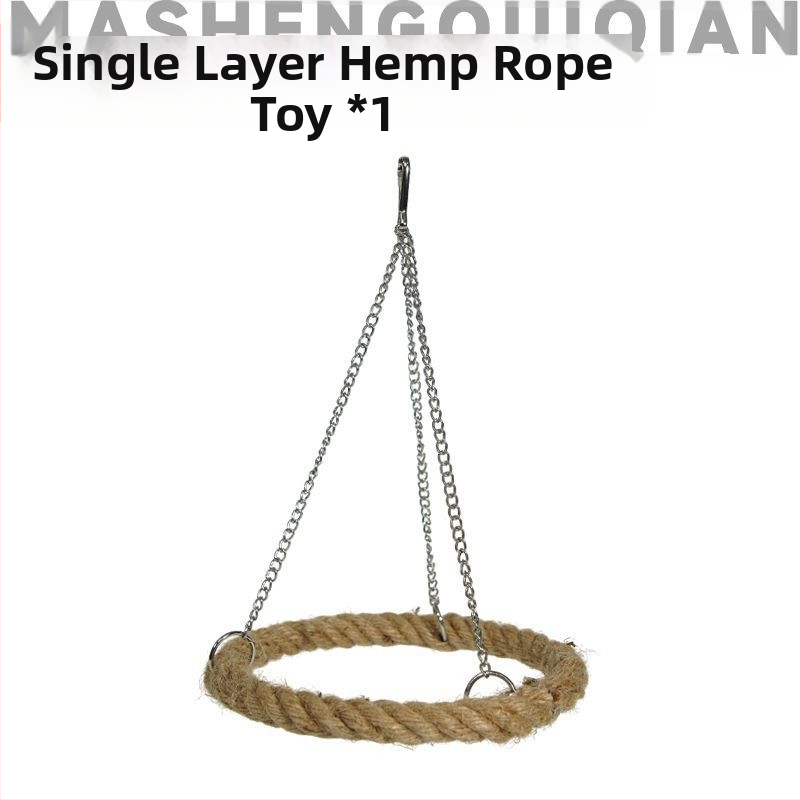 Papagáj bavlnené lano s otáčajúcou sa lezeckou oporou — pôvod: Shandong; vek: dospelý; importované: Nie; druh: vták