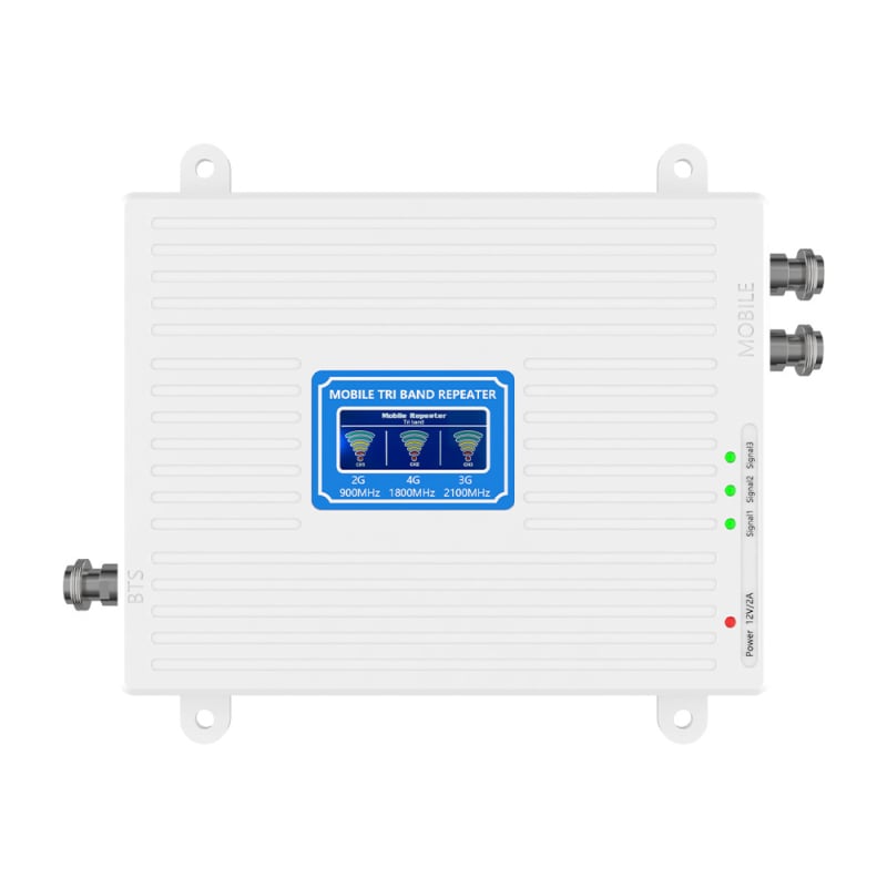 Amplificator de semnal pentru GSM/DCS/NR3/4G/5G – 800–2600 MHz, rețea GSM/DCS/WCDMA/2G/3G/4G/5G, acoperire 200–1000 ping, greutate 1 kg, model gsm/3g/dcs