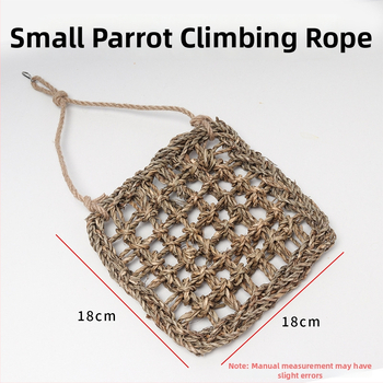 Hračky pre papagaja s lezeckou sieťou, príveskom na hryzanie a rebríkom – motív tigrej kože a pivónie pre dospelé vtáky
