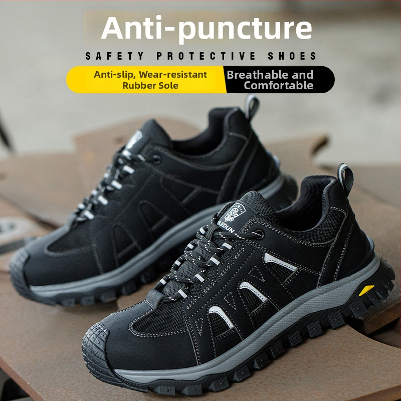 Обувки за безопасност със стоманено носче, дишаща летна горна част, издръжливи, антиударни и против пробив, за строителни обекти