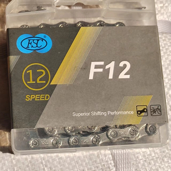 Αλυσίδα ποδηλάτου FSC, Section 116, συμβατή με 8-12 ταχύτητες, από χάλυβα υψηλής περιεκτικότητας σε άνθρακα, αντοχή ελκτικής 150 kg