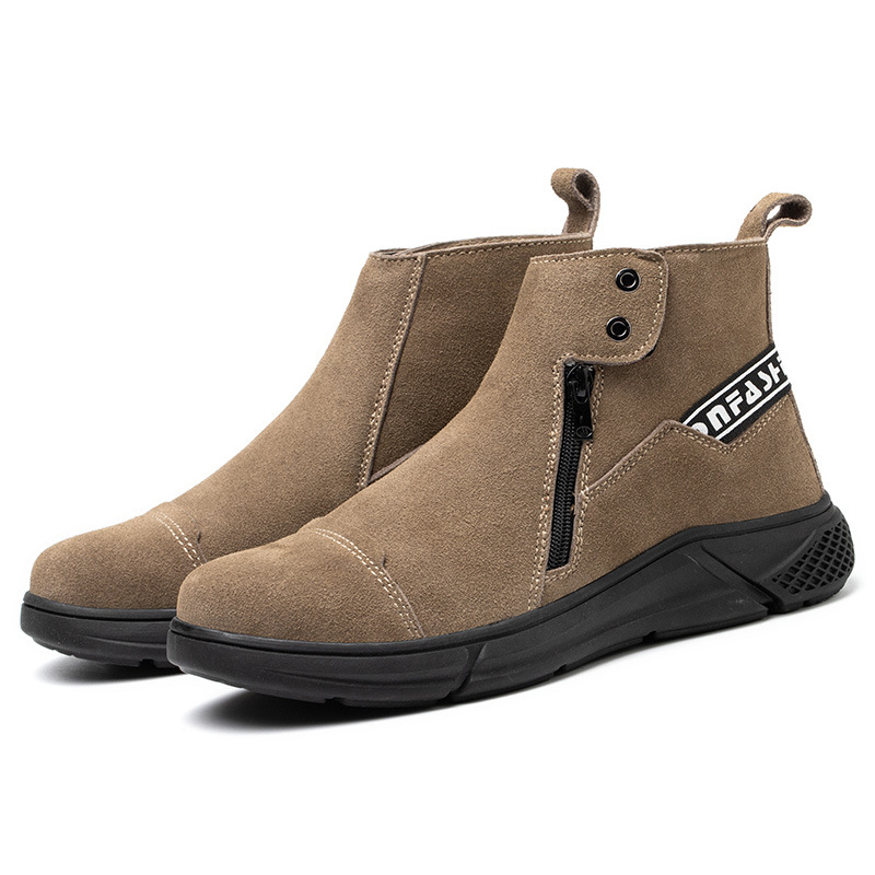 Pantofi de protecție Lu Quan: antișoc și anti-perforație, protecție la perforare, piele de vițel cu căptușeală fleece