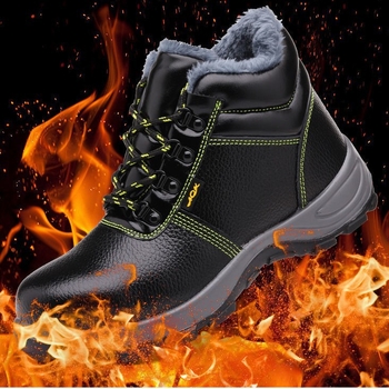 Обувки за трудова защита със стоманен нос – антиударни, антипроколни, антистатични, изолирани; материал: embossed телешка кожа + PU подметка