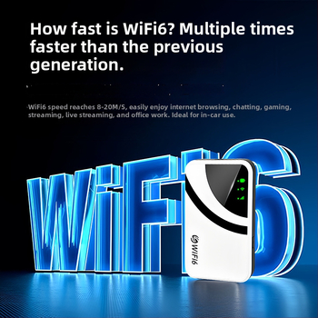 Prijenosni WiFi usmjerivač Huixu HX-ZYSMMIFI-01-WY - WiFi 6, dvostruka banda 2,4 GHz/5 GHz, do 300 Mbps
