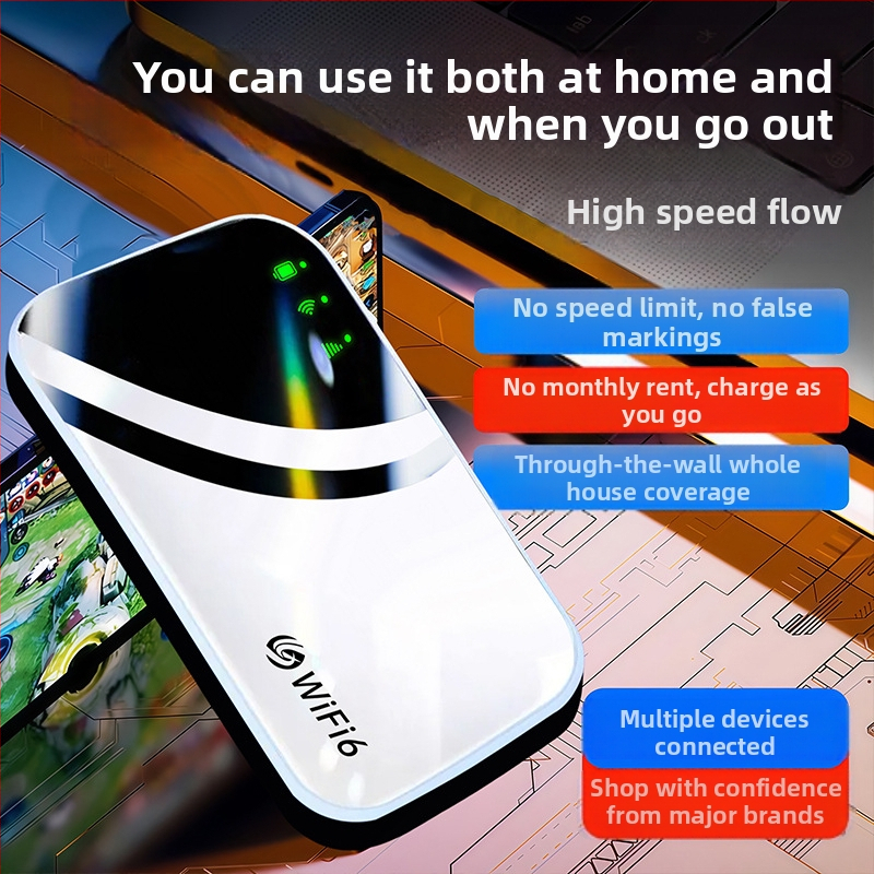 Prijenosni WiFi usmjerivač Huixu HX-ZYSMMIFI-01-WY - WiFi 6, dvostruka banda 2,4 GHz/5 GHz, do 300 Mbps