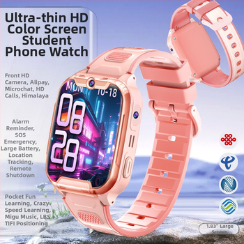 Brățară de poziționare pentru copii — Ceas inteligent cu slot pentru card, impermeabil, cameră, Bluetooth, Android compatibil