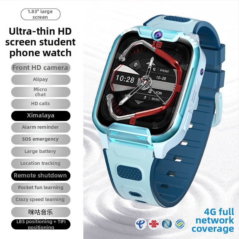 Brățară de poziționare pentru copii — Ceas inteligent cu slot pentru card, impermeabil, cameră, Bluetooth, Android compatibil