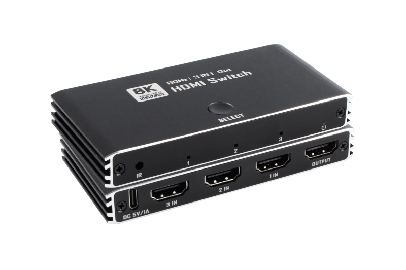 HDMI prekidač, 5 ulaza, 1 izlaz, 4K@240Hz, HDCP 2.3
