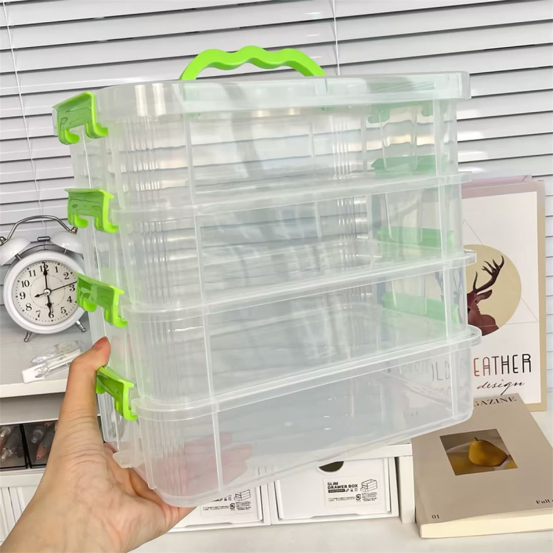 Cutie de depozitare pentru blocuri de construit, compartimente divizate, textură lemnoasă, stil japonez, 18 L, polipropilenă (PP)