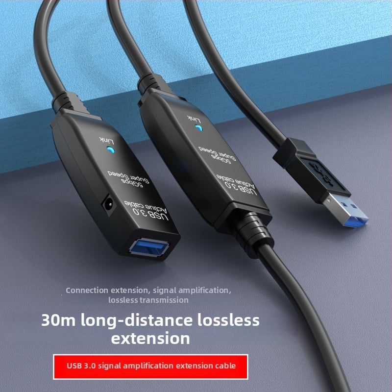 USB 3.0 predlžovací kábel samec-samica pre konferenčné kamery so zosilňovačom signálu