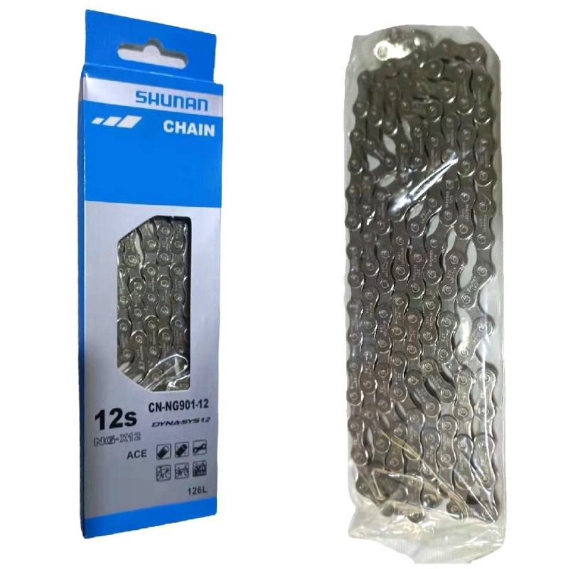 Shunan αλυσίδα ποδηλάτου 12 ταχυτήτων, ατσάλι, βήμα 12,7, τμήμα 116