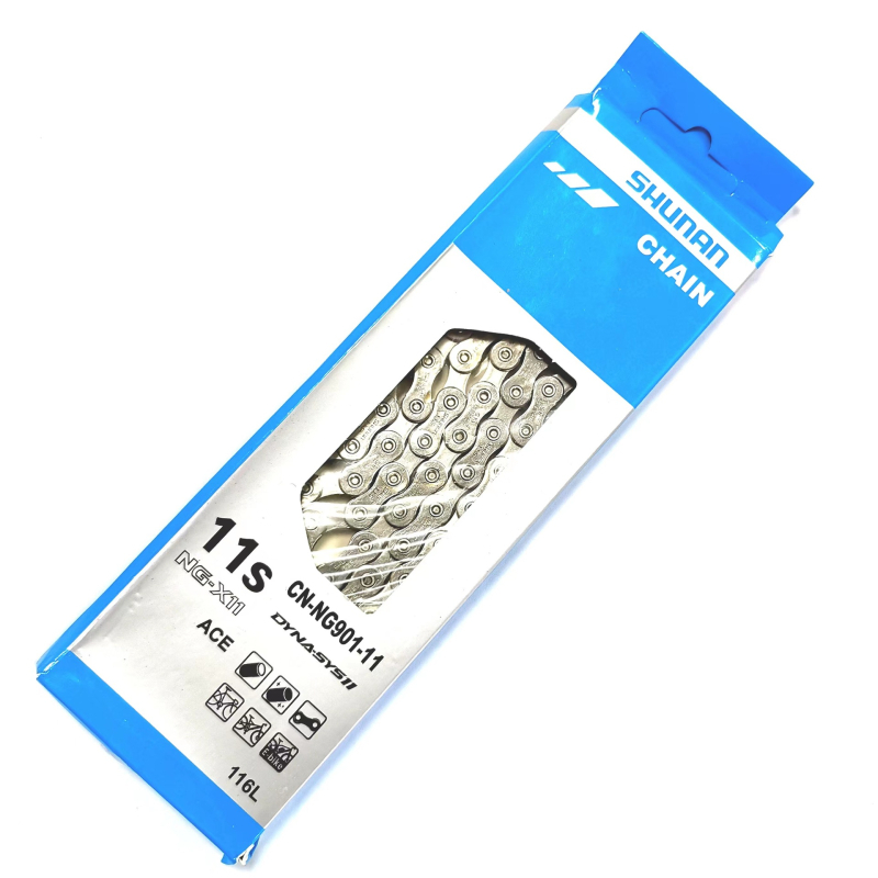 Shunan αλυσίδα ποδηλάτου 12 ταχυτήτων, ατσάλι, βήμα 12,7, τμήμα 116