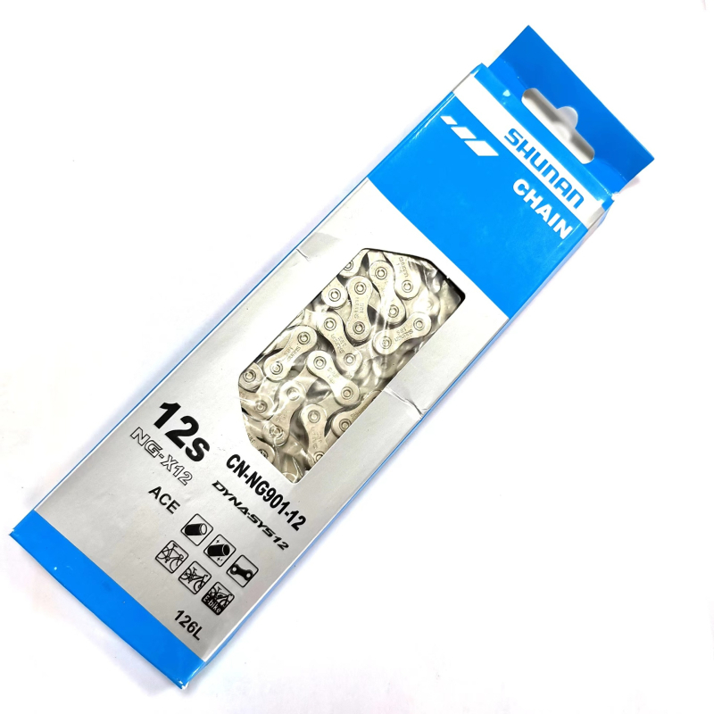 Shunan αλυσίδα ποδηλάτου 12 ταχυτήτων, ατσάλι, βήμα 12,7, τμήμα 116