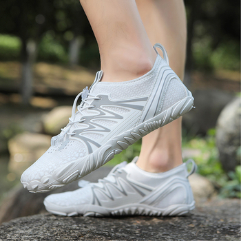 Felnőtt Vízi Túracipő – Hálós Belsővel, Elasztikus Felsőrésszel, Természetes Gumi Talppal, Gumírozott Középtalppal – Strandhoz, Átúszáshoz és Túrázáshoz