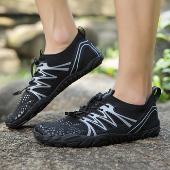 Felnőtt Vízi Túracipő – Hálós Belsővel, Elasztikus Felsőrésszel, Természetes Gumi Talppal, Gumírozott Középtalppal – Strandhoz, Átúszáshoz és Túrázáshoz