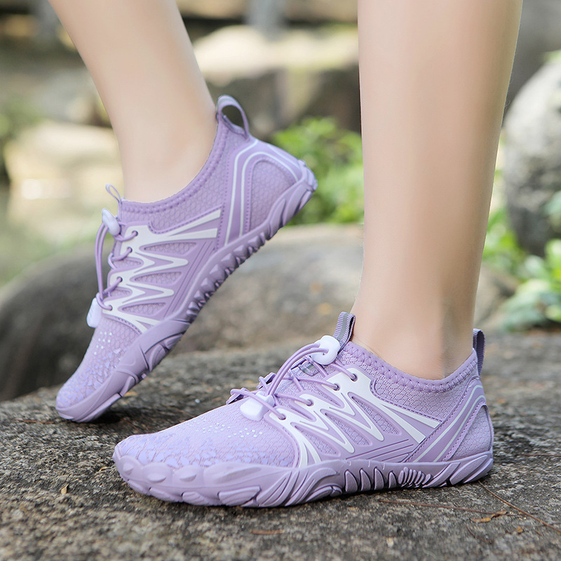 Felnőtt Vízi Túracipő – Hálós Belsővel, Elasztikus Felsőrésszel, Természetes Gumi Talppal, Gumírozott Középtalppal – Strandhoz, Átúszáshoz és Túrázáshoz